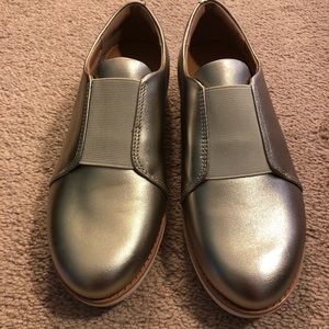 Fitflop Derby Metallic Leather Slipon NWB
